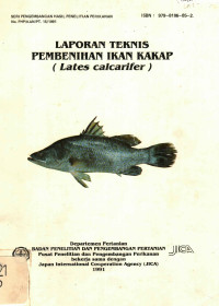 Laporan Teknis Pembenihan Ikan Kakap (Lates Calcarifer)