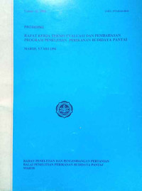 Rapat Kerja Teknis Evaluasi dan Pembahasan Program Penelitian Perikanan Budidaya Pantai No.12,1994