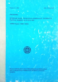 Seminar Hasil Penelitian Perikanan Budidaya Pantai No.11, 1993