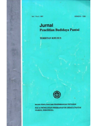 Jurnal Penelitian Budidaya Pantai Vol 7 No. 2, 1991